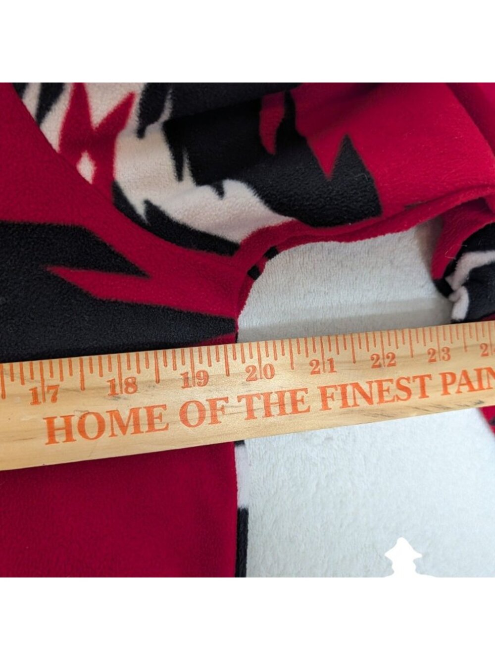 Ralph Lauren Red Aztec Fleece Nightgown Sz M Pockets & Embroidered Crest Logo - Picture 6 of 12